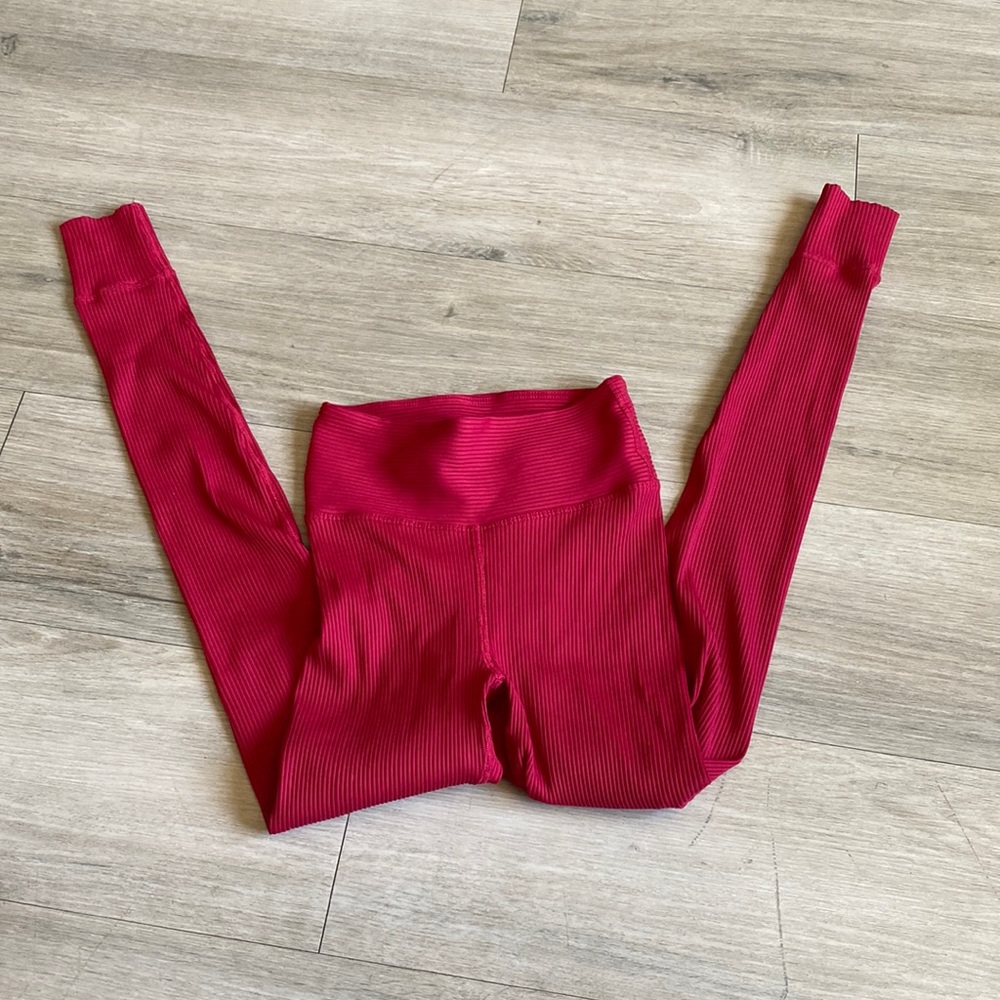 RED YEAR OF OURS SPORTS LEGGINGS ribbed xs